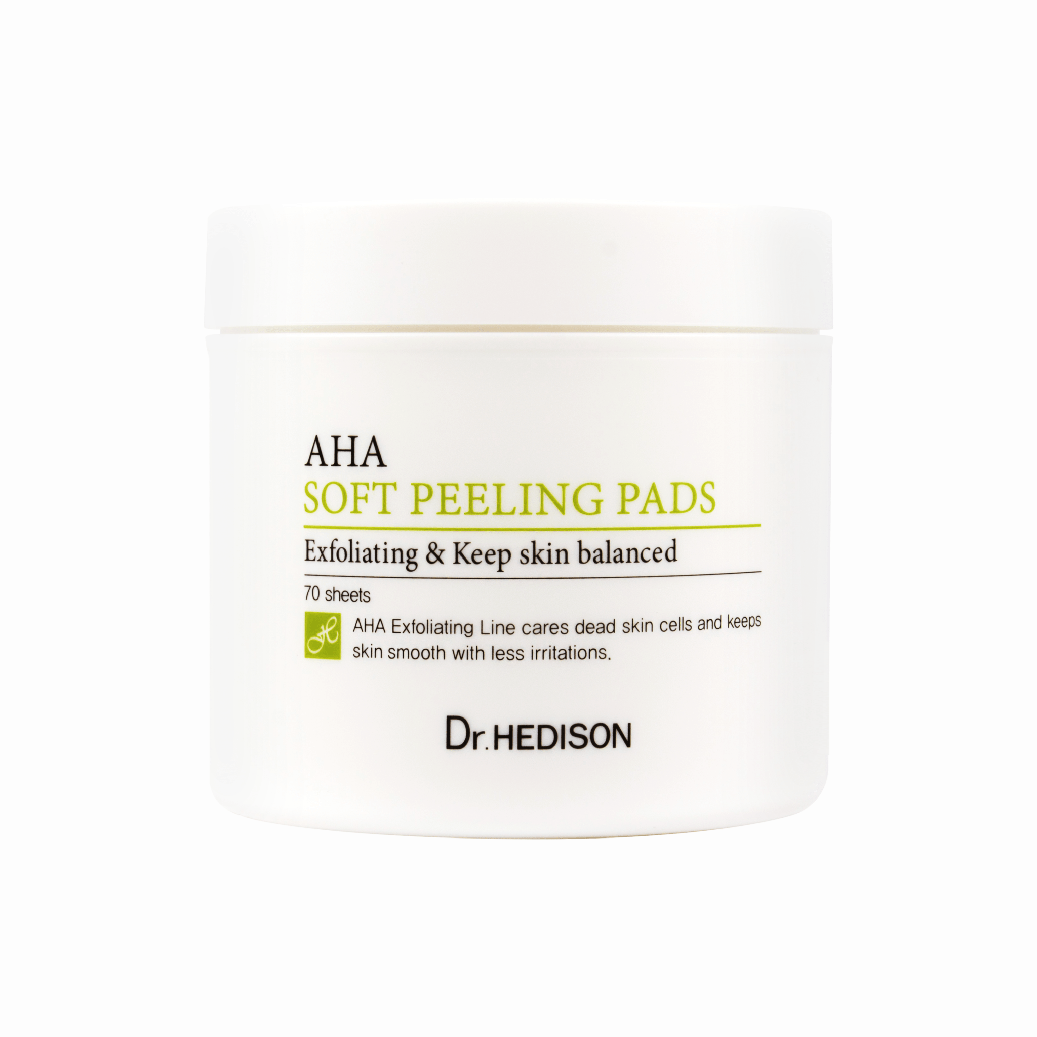Dr Hedison AHA Soft Peeling Pads (70 sheets) - eSkinCare - Dr Hedison
