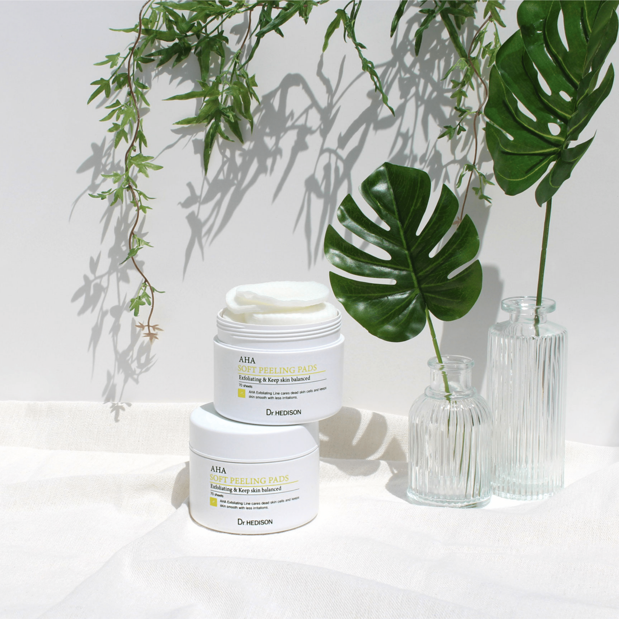 Dr Hedison AHA Soft Peeling Pads (70 sheets) - eSkinCare - Dr Hedison
