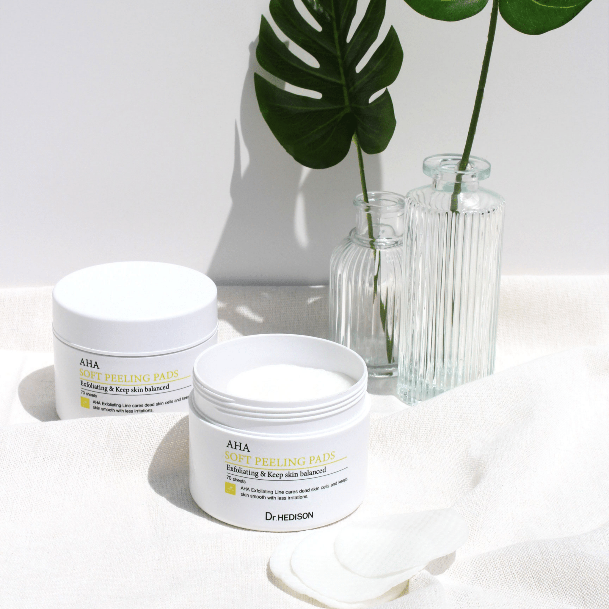 Dr Hedison AHA Soft Peeling Pads (70 sheets) - eSkinCare - Dr Hedison